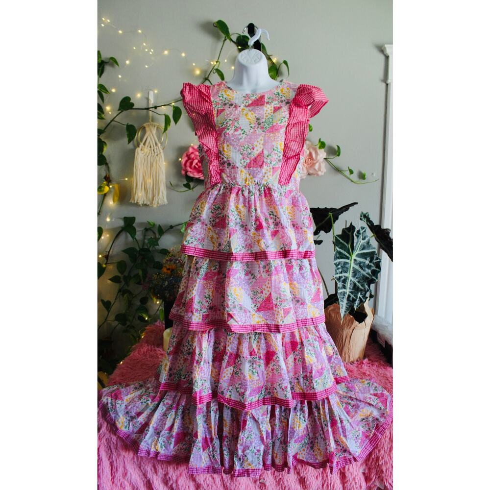 Simply Southern Collection Pink Floral Tiered Maxi Dress Size Large NWT - Picture 2 of 9